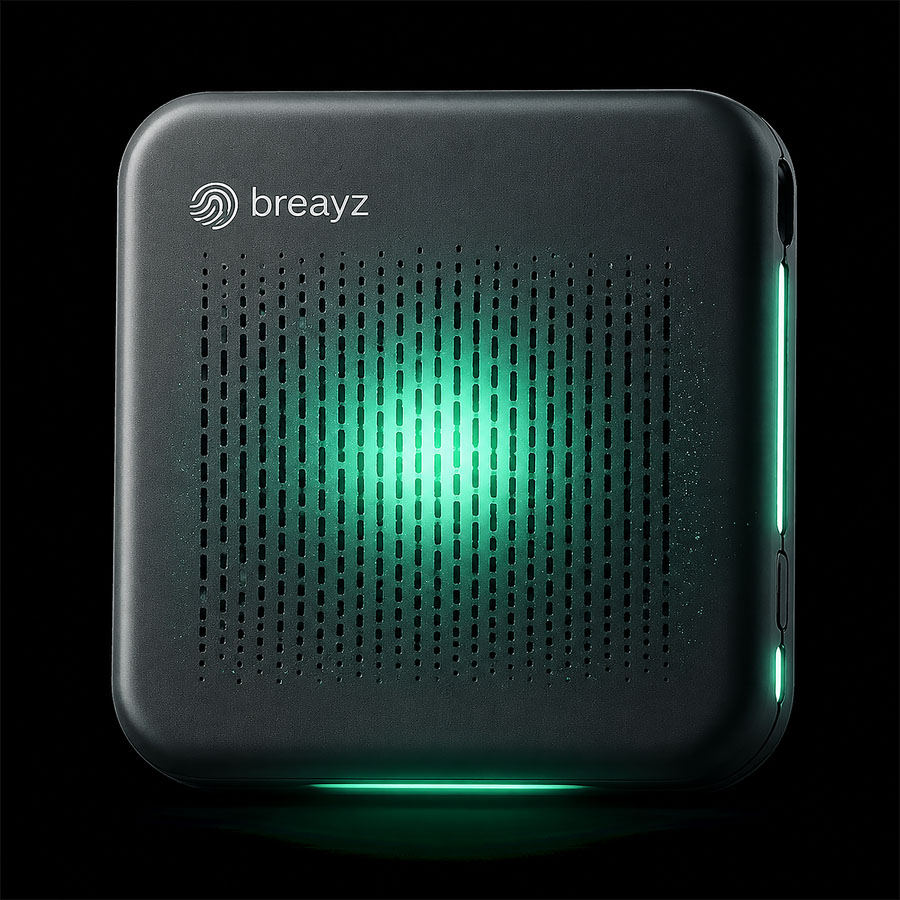 Breayz portable air-quality sensor device.